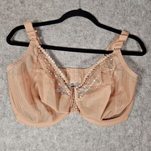 Elomi Praline Nude Matilda Plunge Underwire Bra Convertible Support Size 36K